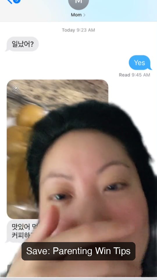 Korean mom texting picture of potatoes — Save: Parenting Win Tips.jpg