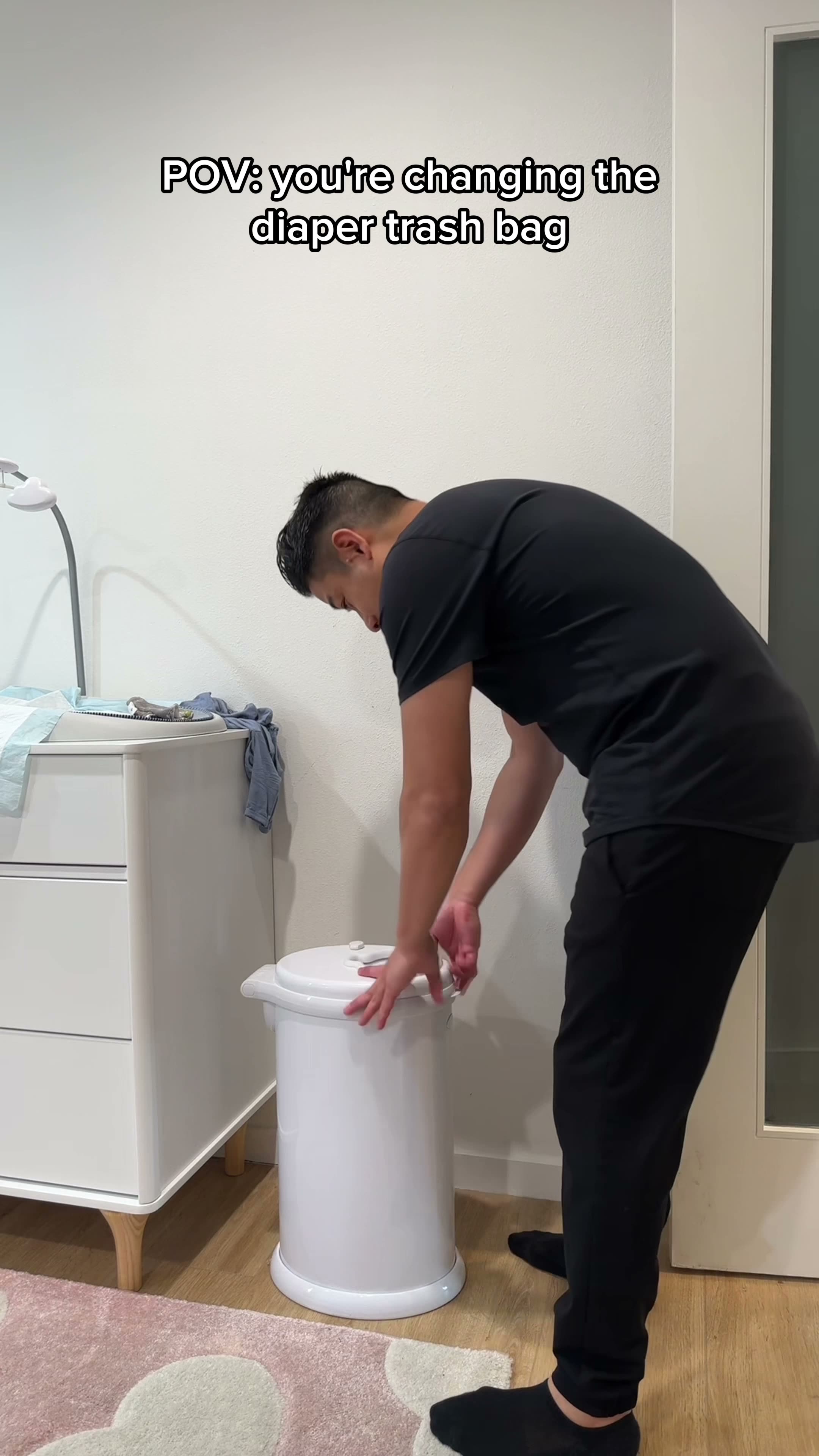 Changing The Diaper Trash Bag Be Like.mp4