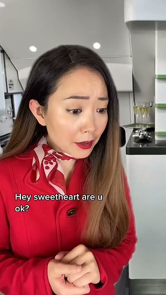 Mini Jeenie scaring cabin crew.mp4