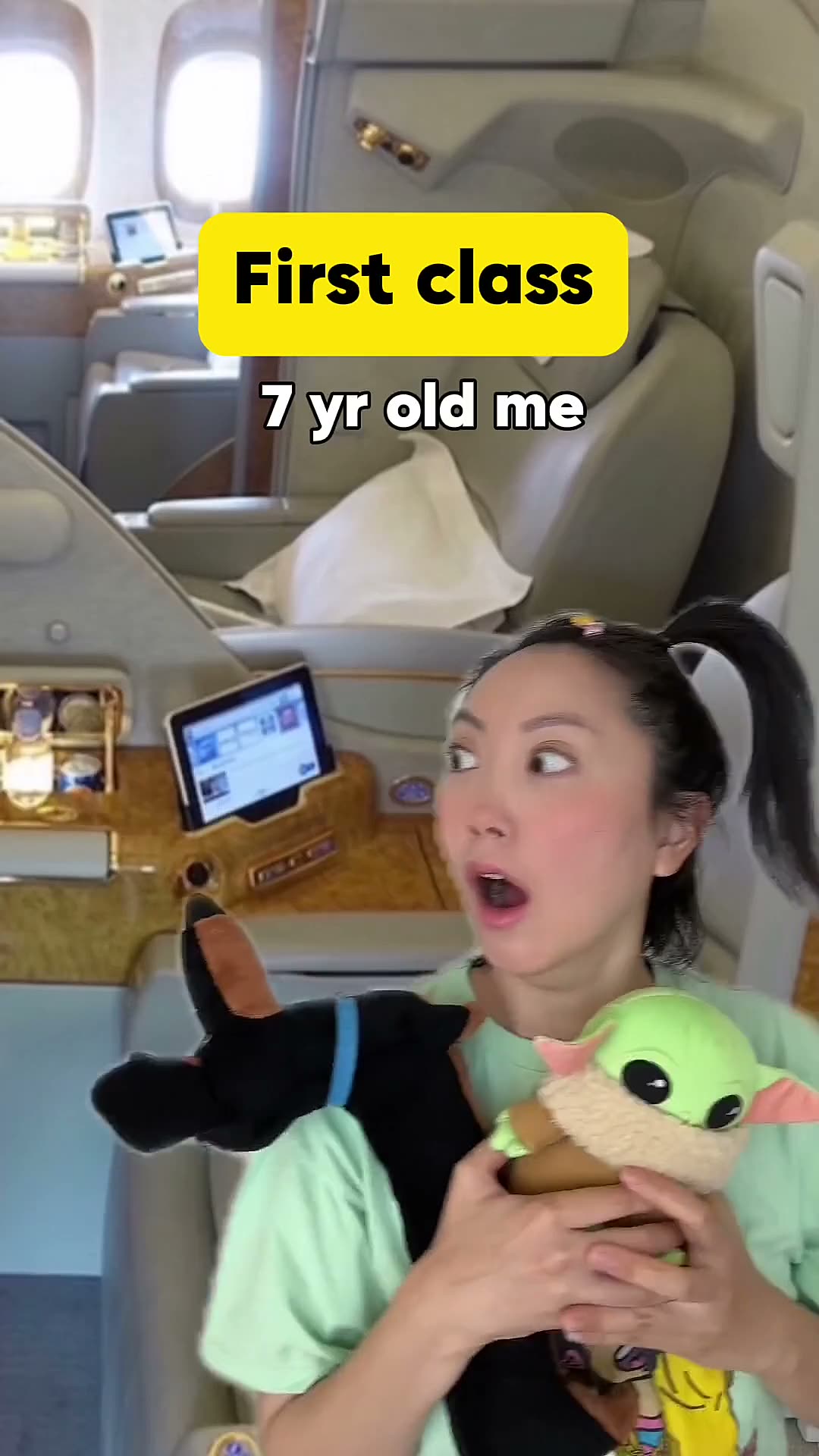 Mini Jeenie lies about her birthday to get first class snacks.mp4