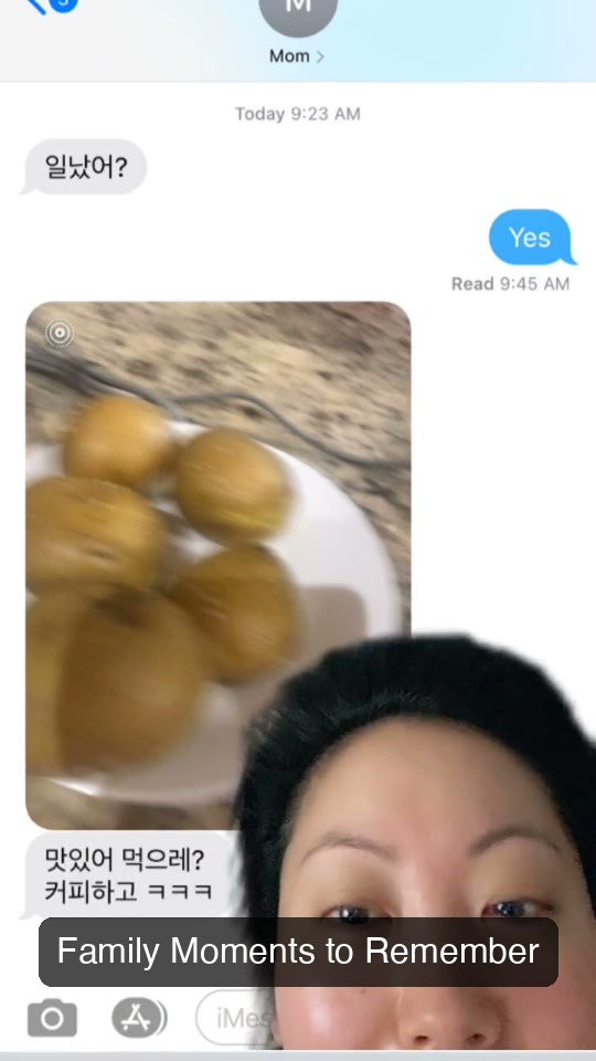 Korean mom texting picture of potatoes — Family Moments to Remember.jpg